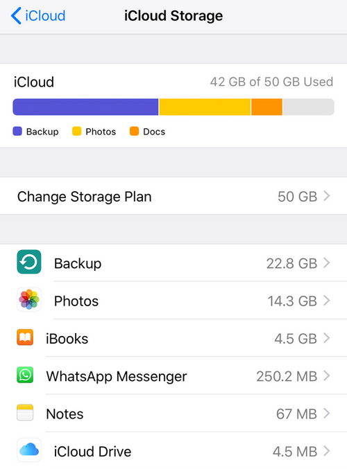 How to clear iCloud storage